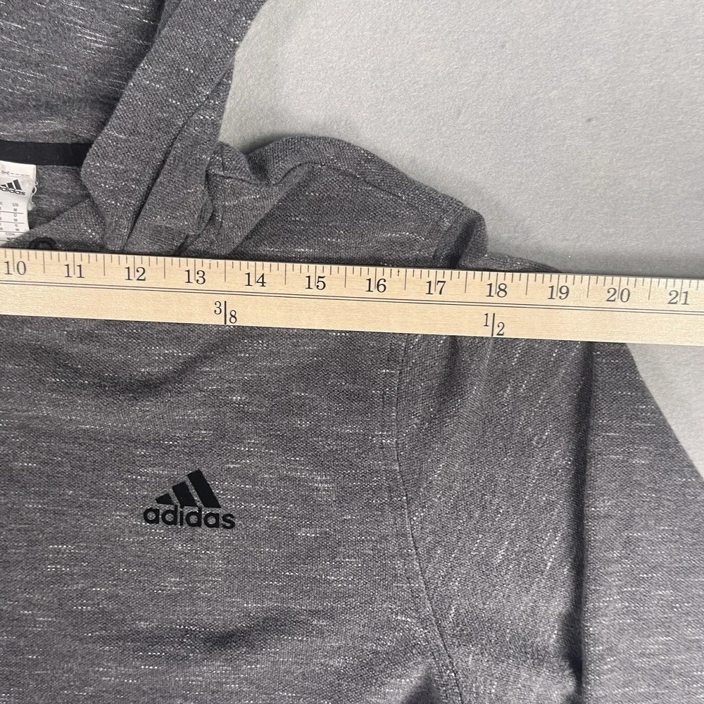 Adidas Hooded Pullover Sweatshirt Men Gray‎ Medium Long Sleeve